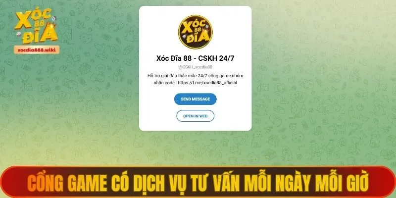 Cổng game có dịch vụ tư vấn mỗi ngày mỗi giờ